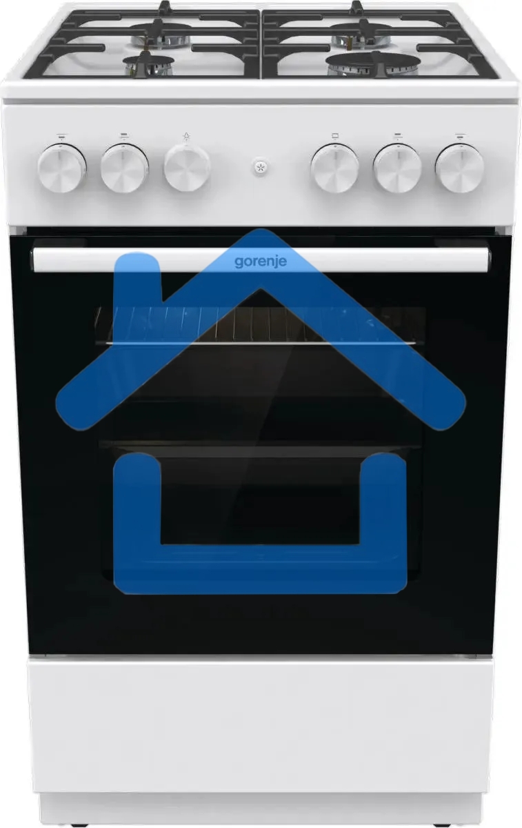 Плита газовая Gorenje GG5A11WF белый, конфорок 4 газовых, духовка 70 л, 50 см x 85 см x 59.4 см