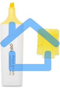 Текстовыделитель Deli ES621Syellow Macaron, скошенный пишущий наконечник, 1-5мм, желтый