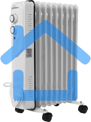 Масляный обогреватель Centek CT-6206 (9 секций), белый, 1000/1500/2000 Вт, 20 м2, 3 режима, термостат