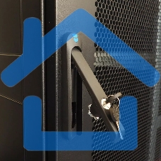 Шкаф серв. ПРОФ нап. 42U (600x1000) дверь перфорированная 2 шт., цвет черный, в сборе (ШТК-СП-42.6.10-44АА-9005) (1 коробка)