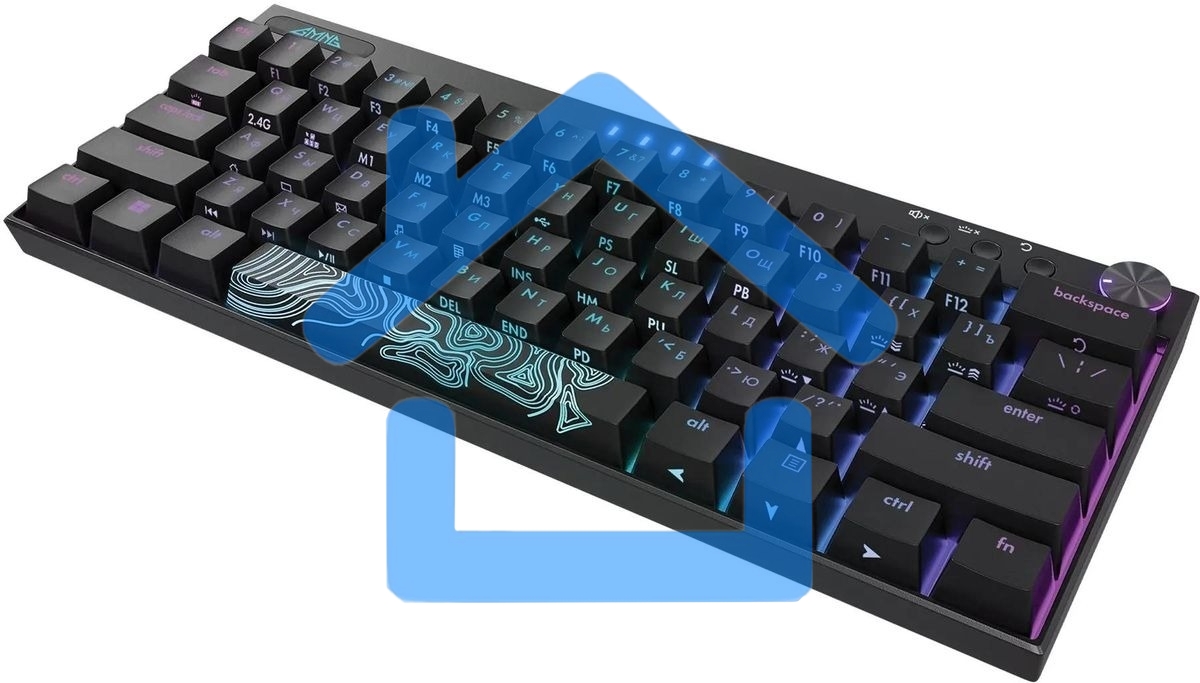 Клавиатура GMNG GG-KB500XW (1910516) беспроводная, USB, Bluetooth/Радиоканал, черный