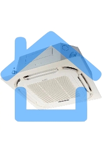 Блок внутренний сплит-системы кассетного типа Ballu Machine BLC_C/in-24HN1_21Y 24000 BTU, 70 м², охлаждение, обогрев, осушение