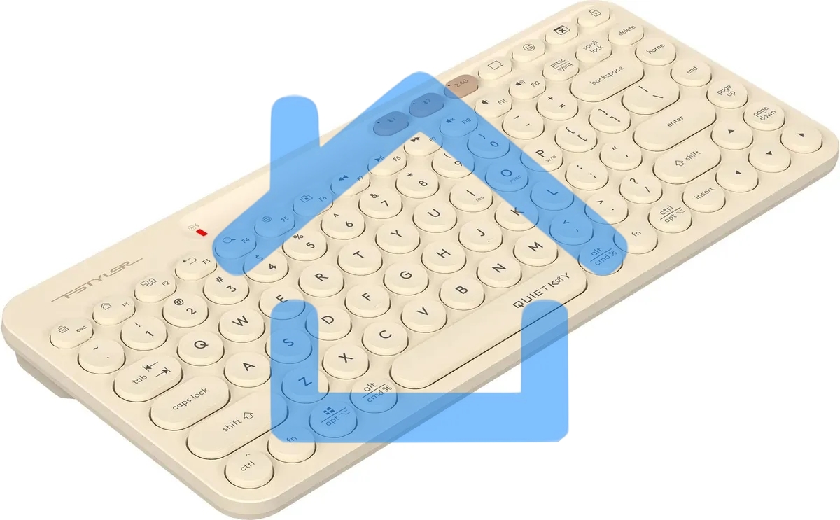 Клавиатура A4Tech Fstyler FBK36C AS беспроводная, USB, Bluetooth/Радиоканал, бежевый