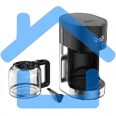 Кофеварка капельнаяBQ CM1001 черный-стальной, исп. кофе -молотый, 1.5 л, 900 Вт.