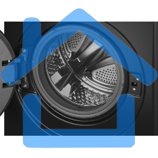 Стиральная машина Weissgauff WM 45126 Steam Direct Drive Matt Black черная, загрузка фронтальная 6кг, 1200 об/мин., класс: A+++