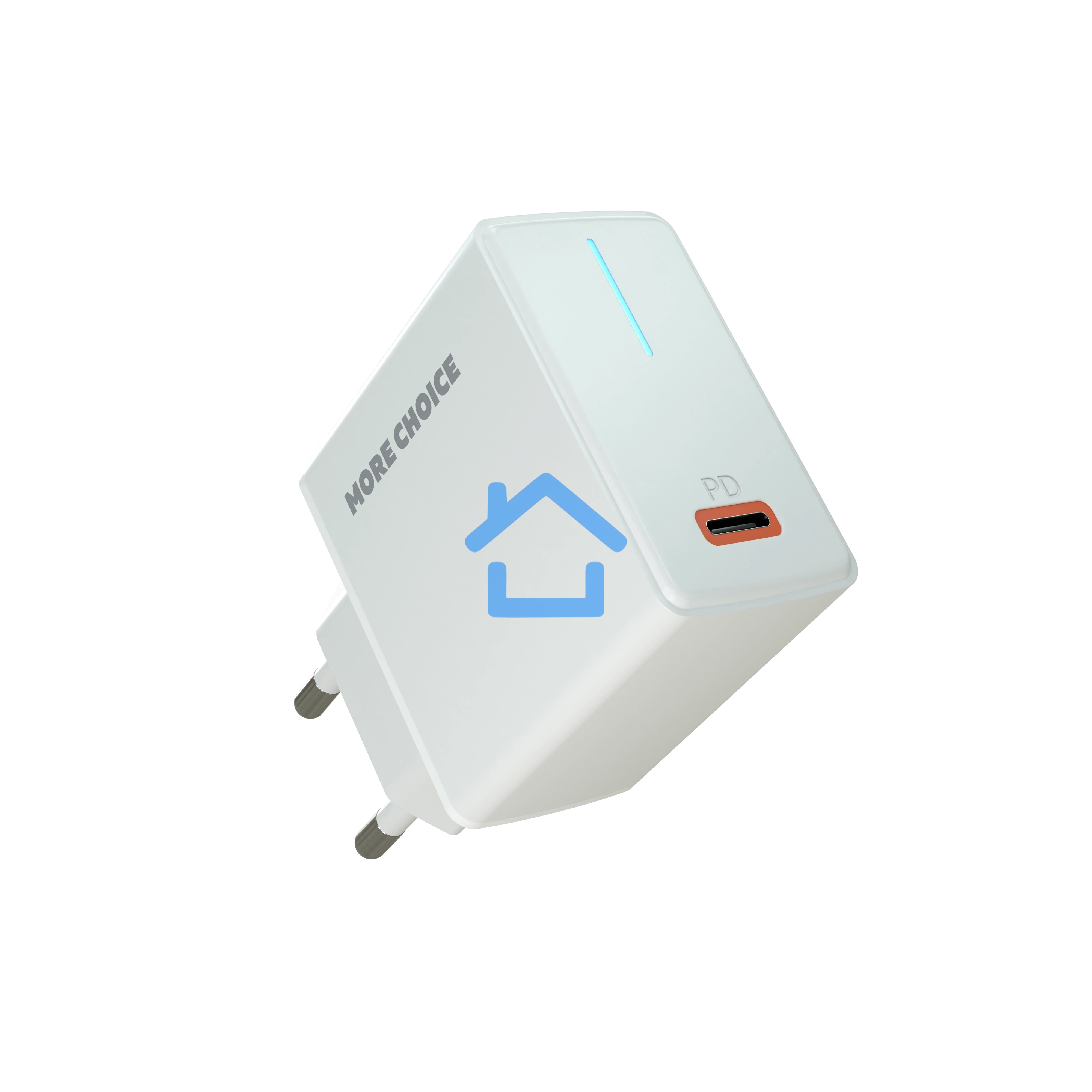 Зарядное устройство MORE CHOICE (4610196408632) NC60 1USB-C 3.0A PD 20W быстрая зарядка белый