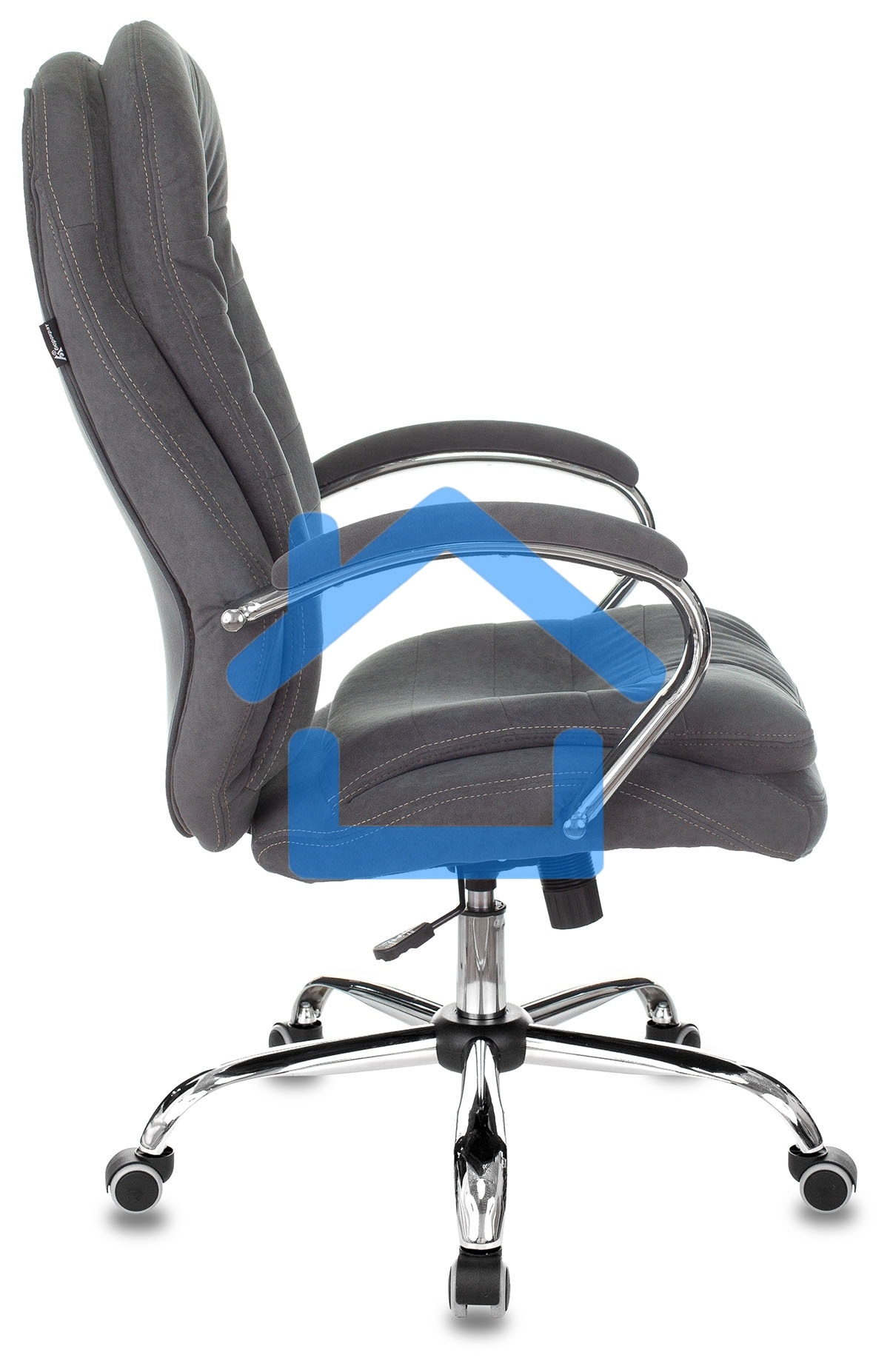 Кресло руководителя Бюрократ T-9950SL Fabric серый Alfa 44, крестовина металл хром