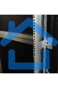 Шкаф серв. ПРОФ нап. 42U (600x1000) дверь перфорированная 2 шт., цвет черный, в сборе (ШТК-СП-42.6.10-44АА-9005) (1 коробка)