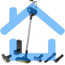 Пылесос вертикальный Karcher VC 6 Cordless серебристый/белый, питание от аккумулятора, 250 Вт, уборка сухая, пылесборник 0.8 л, работа от АКБ max 50 мин.