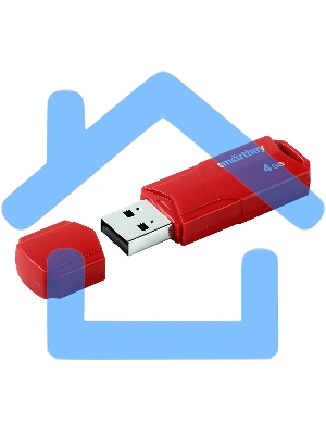 Флешка USB Smartbuy R/W 4 Gb,CLUE Red (SB4 GbCLU-R)