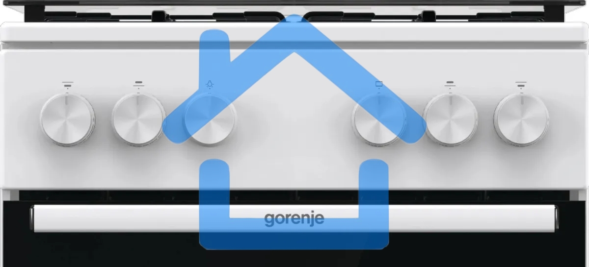Плита газовая Gorenje GG5A10WH белый, конфорок 4 газовых, духовка 70 л, 50 см x 85 см x 59.4 см
