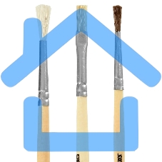 Набор кистей Silwerhof 980055 (набор 3шт) пони круглая №2 / коза круглая №3 / щетина плоская №4, деревянная ручка