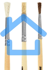 Набор кистей Silwerhof 980055 (набор 3шт) пони круглая №2 / коза круглая №3 / щетина плоская №4, деревянная ручка