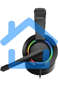 Наушники с микрофоном Оклик HS-L315G черный 1.8м накладные USB оголовье (2007552)