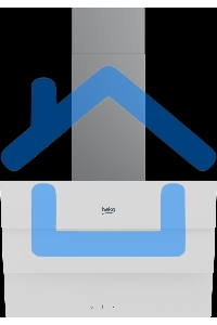 Вытяжка наклонная Beko BHCA69642WH серый, 60 см, 600 куб. м/ч, 69 дБ