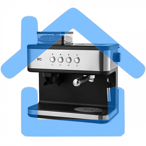Кофейная станция BQ CM1003 сталь/черный, исп. кофе - зерновой/молотый, 1.5 л, 1150 Вт. 15 Бар.