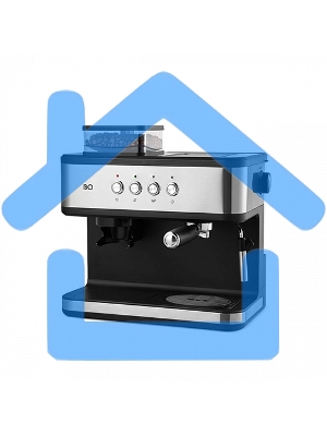 Кофейная станция BQ CM1003 сталь/черный, исп. кофе - зерновой/молотый, 1.5 л, 1150 Вт. 15 бар