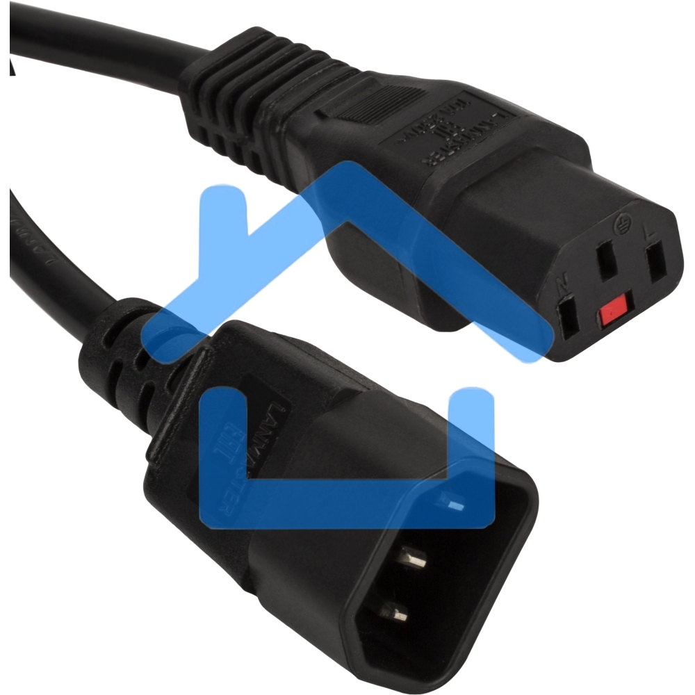 Шнур питания Lanmaster LAN-PP13L/14-5.0-BK C13-С14 проводник.:3x0.75мм2 5м 220В 10А черный