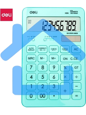 Калькулятор настольный Deli Touch EM01531 голубой 12-разр.