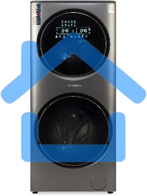 стирально-сушильная машина Hyundai Proxima WMD9424 темно-серебристый, загр. фронтальная макс.: 15 кг 1400 об/мин класс: А+++