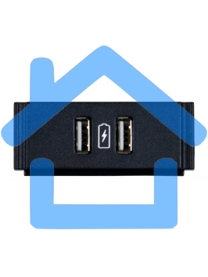 Двойной USB-модуль с печатным символом зарядки обеспечивает двойное USB-подключение к шасси HydraPort FG553-13 AMX HPX-N102-USB-PC