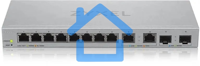 Коммутатор Zyxel XGS1210-12-ZZ0102F 8x1Гбит/с 2x2.5Гбит/с 2SFP+ управляемый