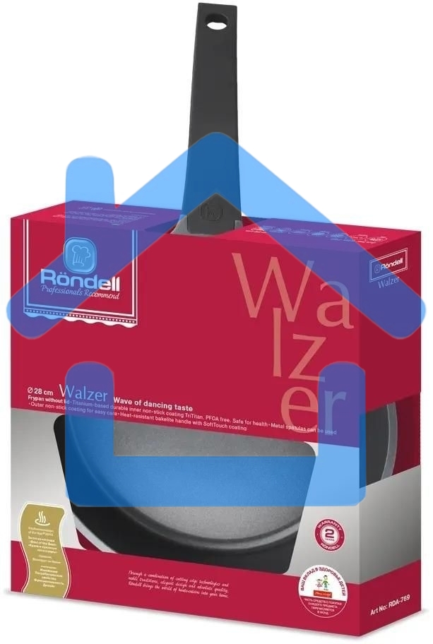 Сковорода Rondell Walzer RDA-769, 28см, без крышки, черный