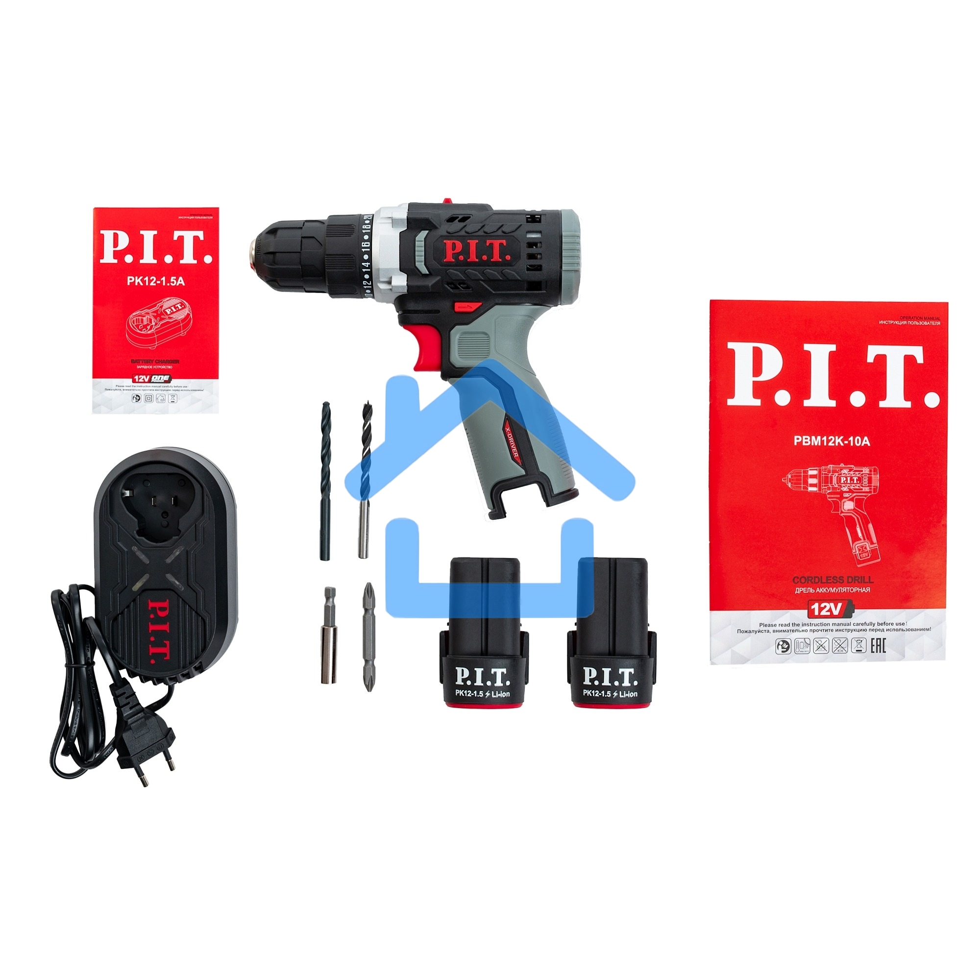 Дрель P.I.T. PBM12K-10A/2 X-DRIVER патрон:быстрозажимной реверс (PBM12K-10A/2)