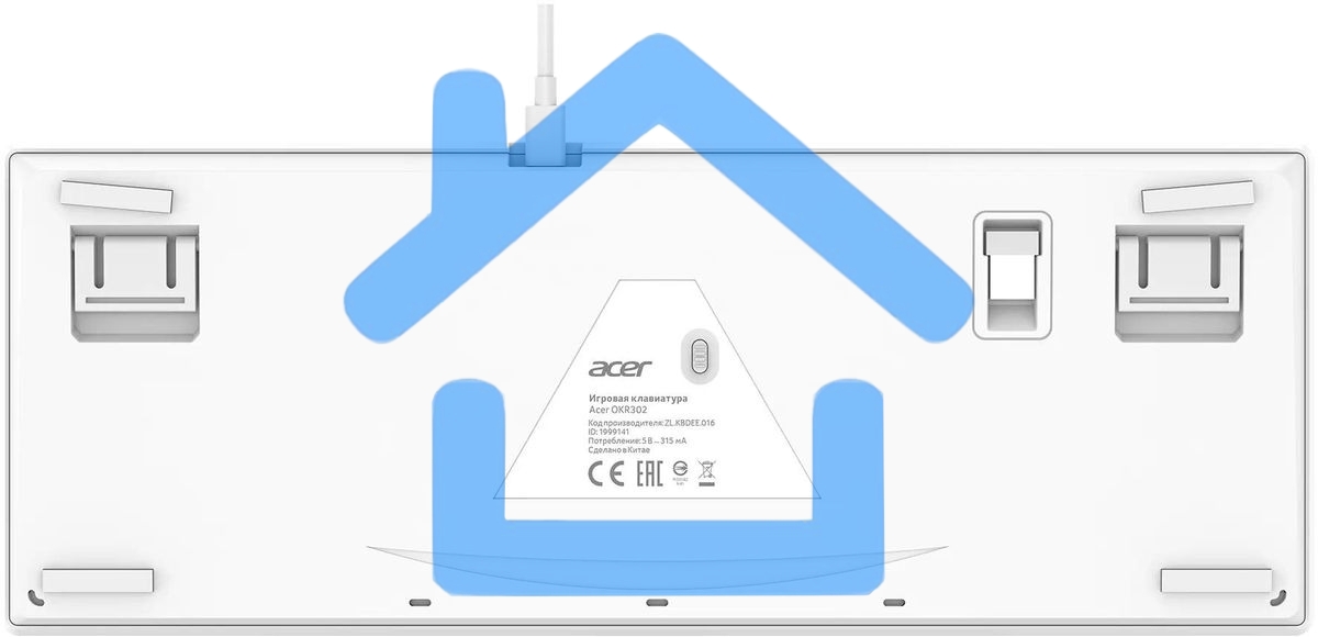 Клавиатура Acer OKR302 (ZL.KBDEE.016) беспроводная, USB, Bluetooth/Радиоканал, белый