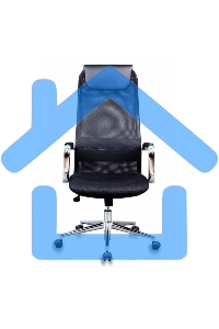 Кресло руководителя Бюрократ KB-9N/BLACK черный TW-01 TW-11 сетка крестовина хром