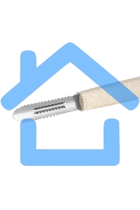 Овощечистка LARA LR07-35 с зазубренным, вертикальным лезвием, нерж. сталь, волокно рисового дерева