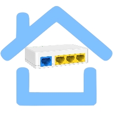 Коммутатор неуправляемый Tenda S204PD, PoE 4x100 Мбит/с, настольный, пластиковый корпус