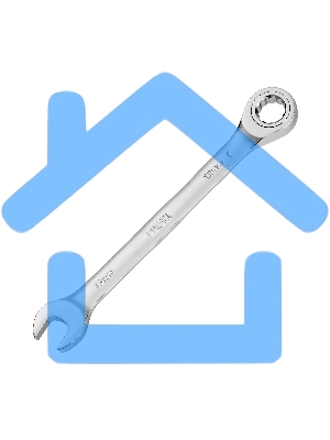 Ключ комбинированный трещоточный Denzel 14707 13 мм, CrV, матовый хром