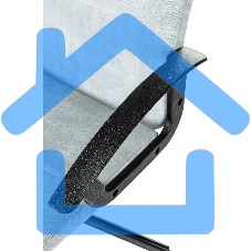 Кресло офисное Бюрократ Triest Fabric серо-голубой Light-28 крестов. металл черный