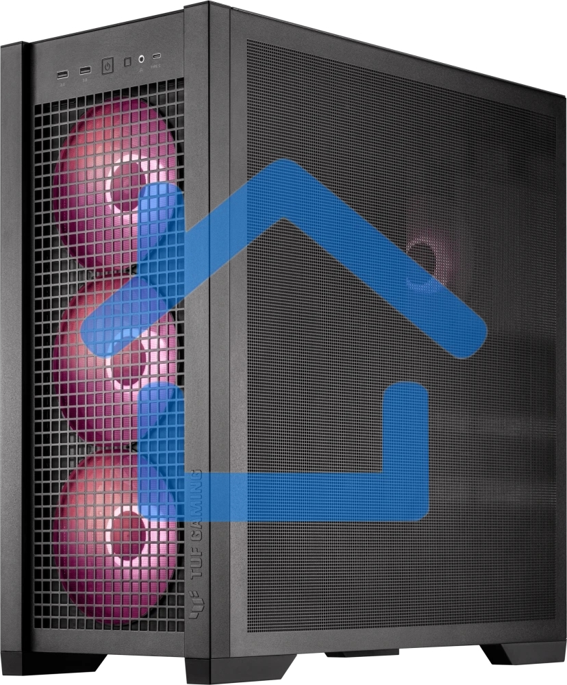 Компьютерный корпус ASUS TUF GAMING GT302 TG ARGB черный (90DC00I0-B19000) GT302/ARGB FANS/BLK