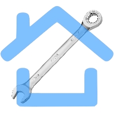 Ключ комбинированный трещоточный Denzel 14709 15 мм, CrV, матовый хром