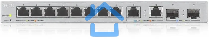Коммутатор Zyxel XGS1210-12-ZZ0102F 8x1Гбит/с 2x2.5Гбит/с 2SFP+ управляемый