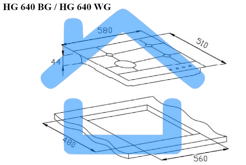 Газовая варочная панель Weissgauff HG 640 BG
