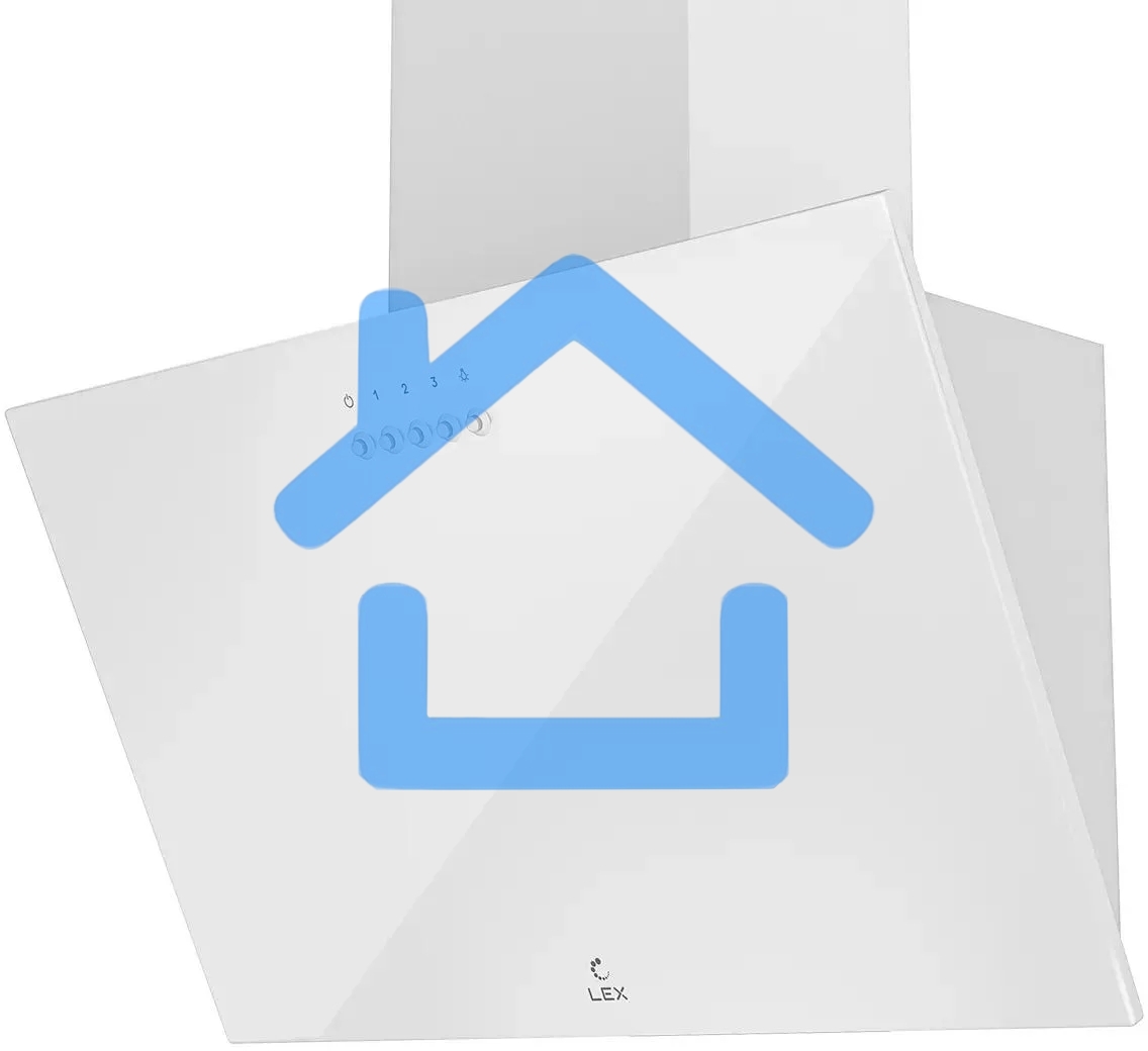 Вытяжка каминная LEX Moza 450 белая, 44.5 см, 590 куб. м/ч, 46 дБ