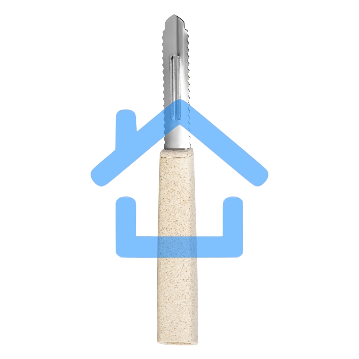 Овощечистка LARA LR07-35 с зазубренным, вертикальным лезвием, нерж. сталь, волокно рисового дерева