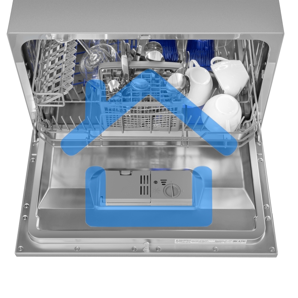 Посудомоечная машина Maunfeld MLP-06DS, серый, 55 см, 6 компл., 49 дБ, класс A+