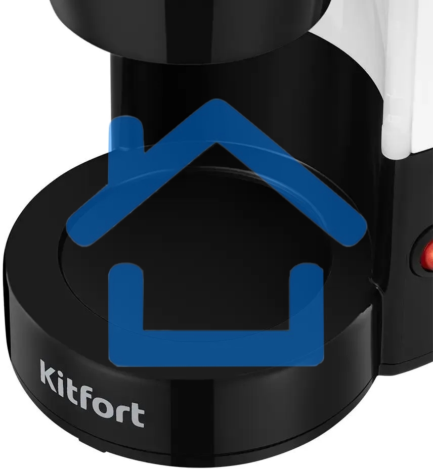 Кофеварка капельная Kitfort КТ-7486 черный/белый, исп. кофе - молотый, 0.6 л, 550 Вт