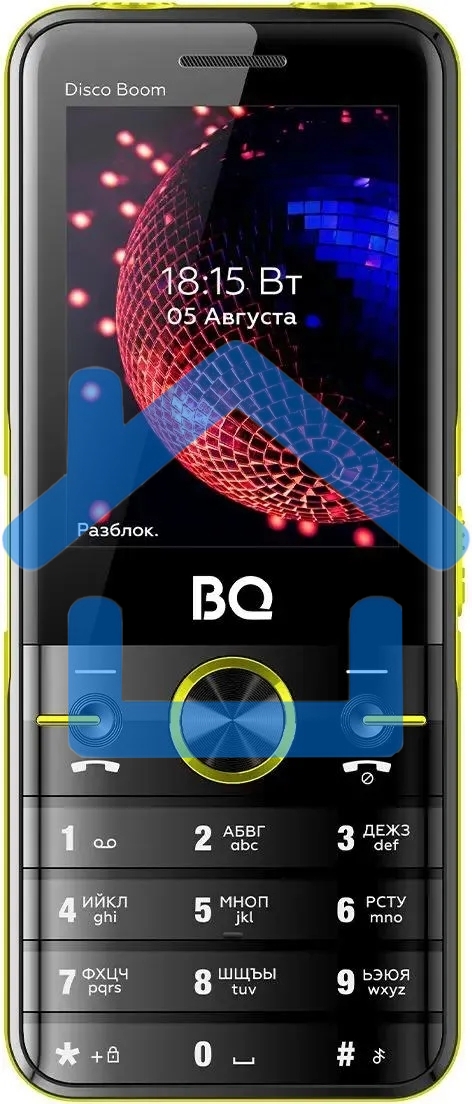 Мобильный телефон BQ 2842 Disco Boom желтый/черный