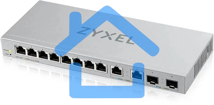 Коммутатор Zyxel XGS1210-12-ZZ0102F 8x1Гбит/с 2x2.5Гбит/с 2SFP+ управляемый