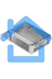 Корпус Qumo Aluminum case with double black fans, Raspberry Pi 4, silver(RS009)