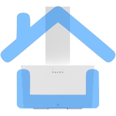 Вытяжка каминная LEX Moza 450 белая, 44.5 см, 590 куб. м/ч, 46 дБ