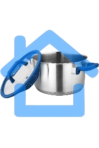 Кастрюля LARA LR02-793 Сапфир 4,9 л, 22x11см, нержавеющая сталь, с крышкой, индукция