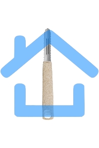 Овощечистка LARA LR07-35 с зазубренным, вертикальным лезвием, нерж. сталь, волокно рисового дерева