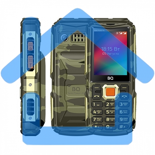 Мобильный телефон BQ 2410L Tank Power 4G камуфляж/золотистый