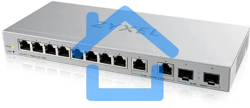 Коммутатор Zyxel XGS1210-12-ZZ0102F 8x1Гбит/с 2x2.5Гбит/с 2SFP+ управляемый